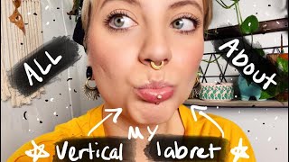 All About My Vertical Labret Piercing [upl. by Dorkas]