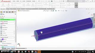 Como hacer agujeros en cilindros con solid works [upl. by Nalim561]