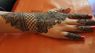 Stylish Simple Arabic mehndi design for back hand  Design Inspiration  Artistica [upl. by Harelda793]