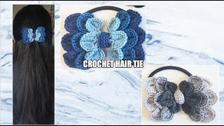 How To Crochet Hair Tie  Hair Accessories [upl. by Gone]