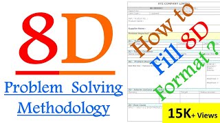 What is 8D Problem solving methodology   How to fill 8D reports   8D PROBLEM SOLVING  8D Steps [upl. by Linden]