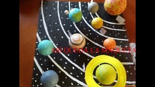 como hacer una maqueta del sistema solar How to make the solar system [upl. by Phyl]