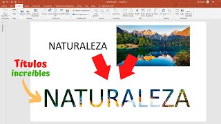 😱 Títulos increíbles COMO COMBINAR IMAGEN Y TEXTO EN PowerPoint [upl. by Steen]