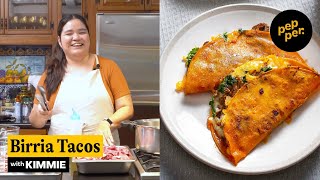 Beef Birria  Quesabirria Tacos Recipe How to Make Rich Smoky Extra Tender Meat  Pepperph [upl. by Adroj]