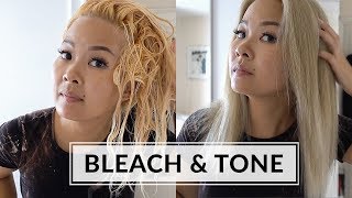 BLEACH amp TONE HAIR AT HOME  Wella T14 [upl. by Ophelie]