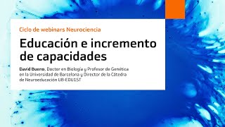 Neurociencia y Educación  David Bueno [upl. by Sukramaj]