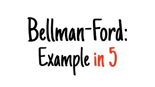 BellmanFord in 5 minutes — Step by step example [upl. by Funda]