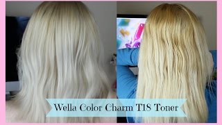 Toning Blonde Hair  Wella Color Charm T18 Toner [upl. by Sitoel]