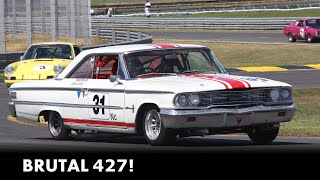 Brutal 427 powered 1963 Ford Galaxie 500 Lightweight  Onboard [upl. by Donaldson]