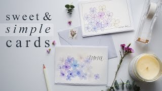 Beautiful 15 Minute Watercolor Greeting Cards [upl. by Ayekahs]