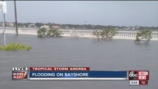 Flooding on Bayshore Blvd after Tropical Storm Andrea [upl. by Sondra]