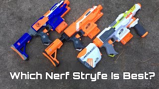 Nerf Elite Stryfe Vs OJ Stryfe Vs Modulus Stryfe [upl. by Socem]