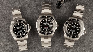 Rolex SeaDweller vs Deepsea vs Submariner Dive Watches Comparison  Bobs Watches [upl. by Lupe]