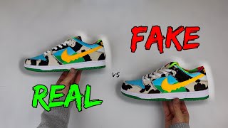 REAL VS FAKE NIKE SB DUNK CHUNKY DUNKY BEN AND JERRYS COMPARISON [upl. by Krista20]