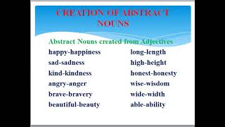 CLASS 5 ENGLISH  Abstract Noun [upl. by Ehcor198]