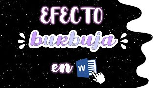 EFECTO BURBUJA EN WORD títulos bonitos❤ [upl. by Darreg977]