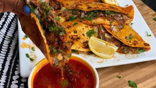 BIRRIA QUESA TACOS STEP BY STEP  BEEF TACO RECIPE  TERRIANN’S KITCHEN [upl. by Parhe]