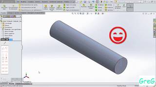 Solidworks Tutorial  Cilindro  Cylinder [upl. by Zetram]