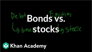 Bonds vs stocks  Stocks and bonds  Finance amp Capital Markets  Khan Academy [upl. by Pallas]