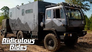 Couple Transform Military Truck Into Dream Mobile Home  RIDICULOUS RIDES [upl. by Tandie315]