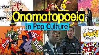 Onomatopoeia Examples in Songs Movies and TV [upl. by Nemraciram892]