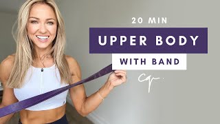 20 Min UPPER BODY WORKOUT at Home with Resistance Band [upl. by Gnilrac]