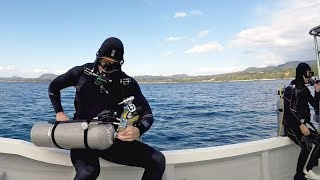 Boat Diving Entry Techniques  Sidemountingcom [upl. by Putnam]