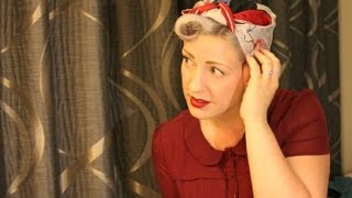 How to Tie a 1940s Headscarf [upl. by Edwine]