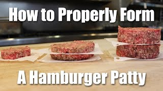 How to Make a Perfect Hamburger Patty From Ground Beef [upl. by Harcourt582]