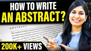 How to write an Abstract  For research paper and project reports [upl. by Plate]