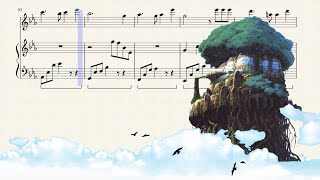 Laputa Castle in the Sky Main Theme  Carrying You piano amp violin sheet music by Anita Hu [upl. by Pate]