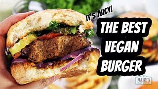 THE BEST VEGAN BURGER  Recipe by Marys Test Kitchen [upl. by Seravaj]