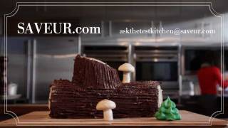 How to Decorate a Bûche de Noël Yule Log Cake [upl. by Puritan]