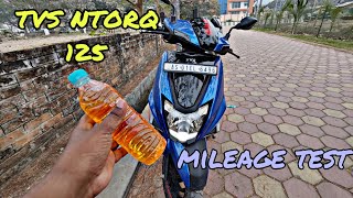 TVS NTORQ 125 MILEAGE TEST  Shocking results 😱 [upl. by Aysab]