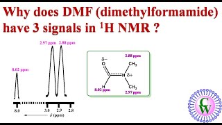 Why does DMF dimethylformamide have 3 signals in 1H NMR [upl. by Eelarbed]