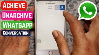 How To Archive and Unarchive Whatsapp Conversation on iPhone and Android [upl. by Aramot]