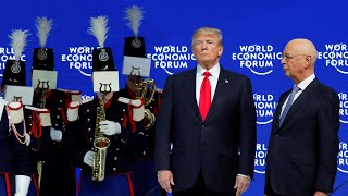 Hissing from Davos audience as founder introduces Trump [upl. by Doti]