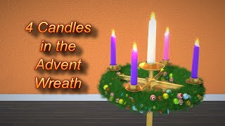 4 Candles in the Advent Wreath [upl. by Aya490]