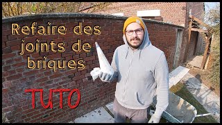 Comment refaire des joints briques  👷🏻‍♂️  TUTO [upl. by Scarlet]