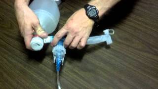 Inline nebulizer with BVMintubation [upl. by Schnabel]