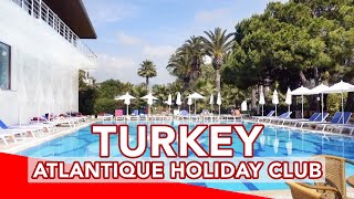 ATLANTIQUE HOLIDAY CLUB KUSADASI TURKEY 🇹🇷  Full tour of beach swimming pool and bar [upl. by Veradi]