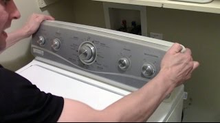 How to open or remove a Washer  Dryer Control Panel  Whirlpool Maytag washing machine [upl. by Anayeek316]