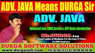 Advanced Java JDBCServlet amp JSP Basic Introduction by Durga Sir [upl. by Ymmac]