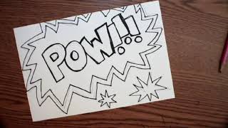 How to draw a Pop Art Onomatopoeia [upl. by Akcir484]