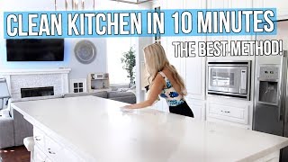 10 Minute Kitchen Cleaning Routine The BEST Method [upl. by Xella160]