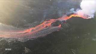 Kīlauea Volcano — Morning Overflight June 19 2018 [upl. by Arluene798]